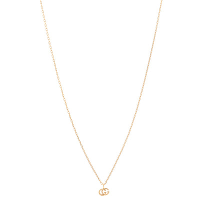 Gucci 18K Yellow Gold Running G Pendant Necklace 1 of 6