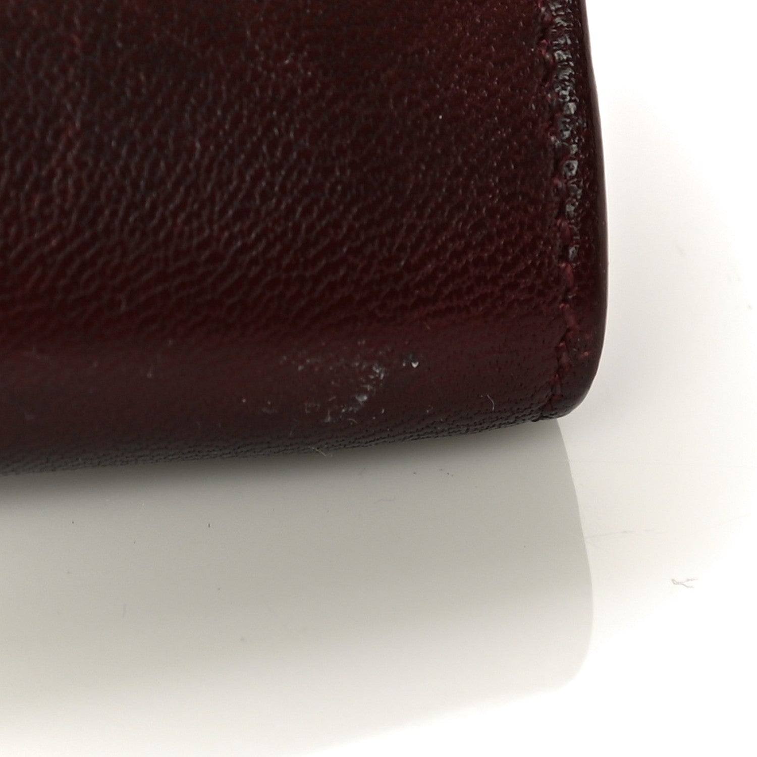 Celine Goatskin Large Flap Wallet Burgundy 12 of 15