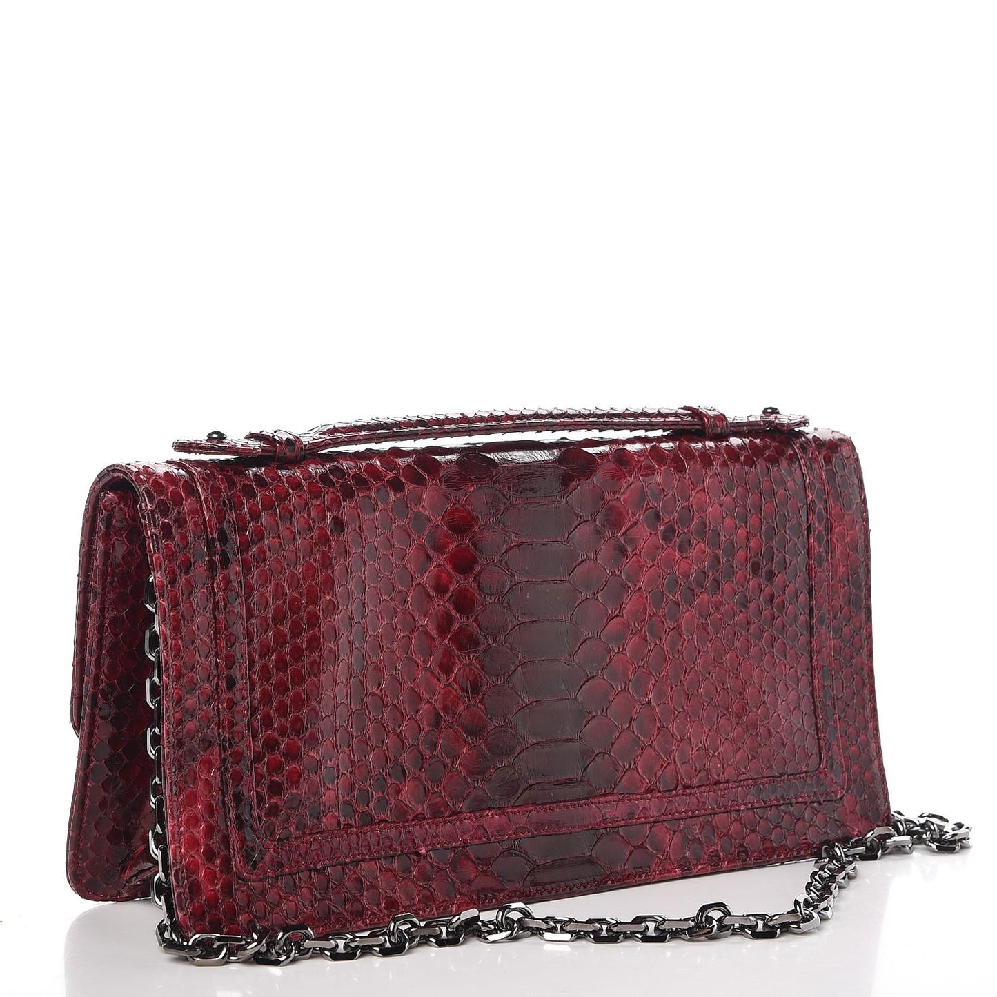 Python Crystal Clutch Red