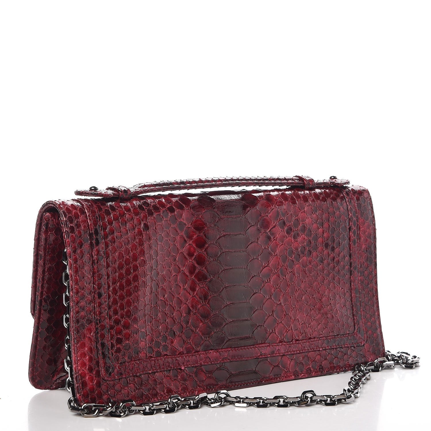 Judith Leiber Python Crystal Clutch Red 3 of 9