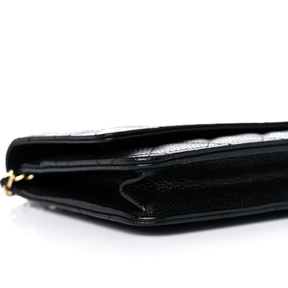 Chanel Caviar Quilted Wallet On Chain WOC Black 9 of 12