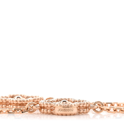 Van Cleef & Arpels 18K Rose Gold 16 Motifs Sweet Alhambra Necklace 6 of 6