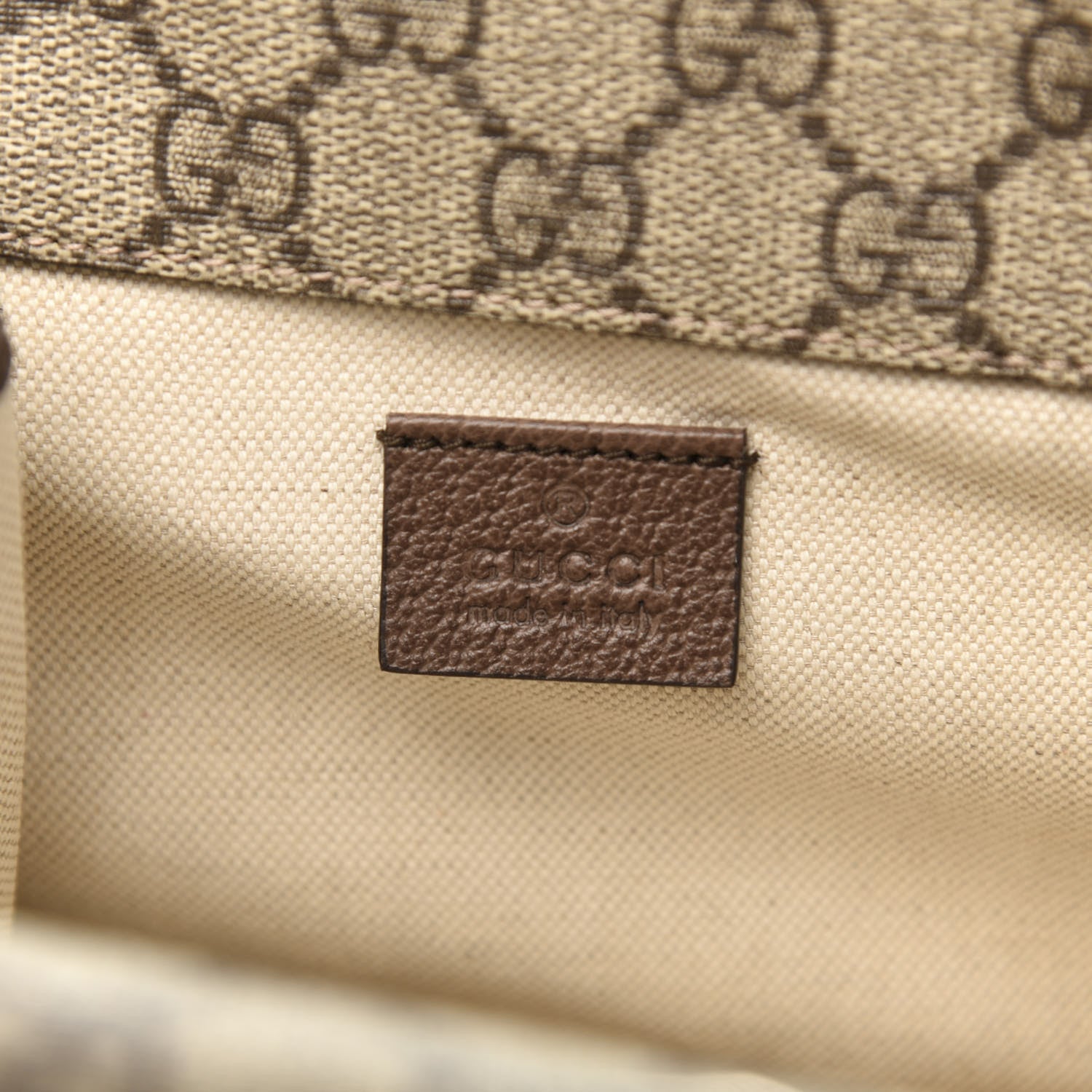 Gucci GG Supreme Monogram Web Small Neo Vintage Double Flap Messenger Bag Beige New Acero 8 of 11