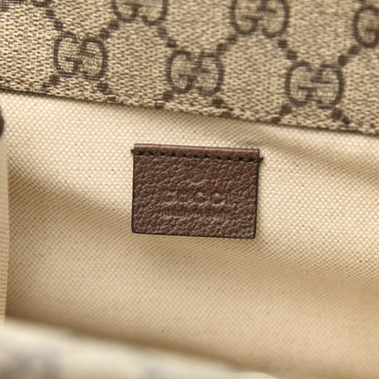 Gucci GG Supreme Monogram Web Small Neo Vintage Double Flap Messenger Bag Beige New Acero 8 of 11