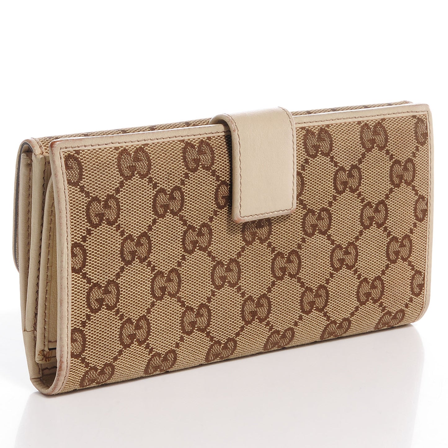 Canvas Monogram Pelham Continental Wallet Beige Off White