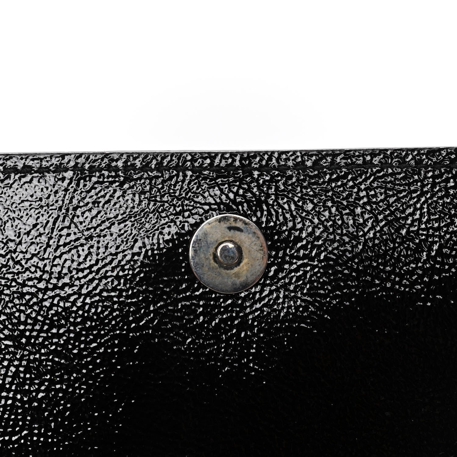 Saint Laurent Textured Patent Monogram Large Belle De Jour Clutch Black 9 of 9