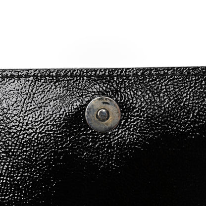 Saint Laurent Textured Patent Monogram Large Belle De Jour Clutch Black 9 of 9