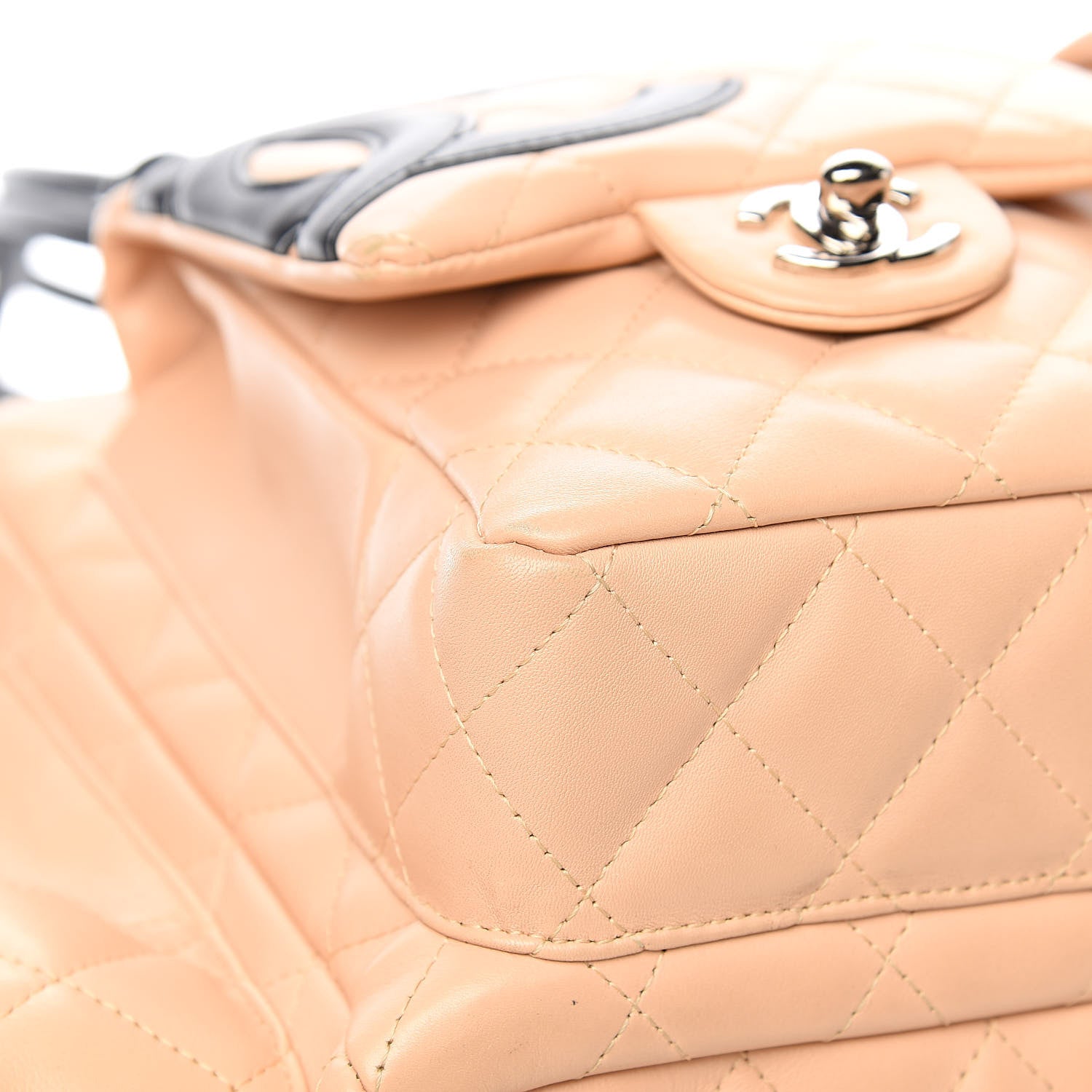 Chanel Calfskin Quilted Large Cambon Multipocket Reporter Beige Black 8 of 13