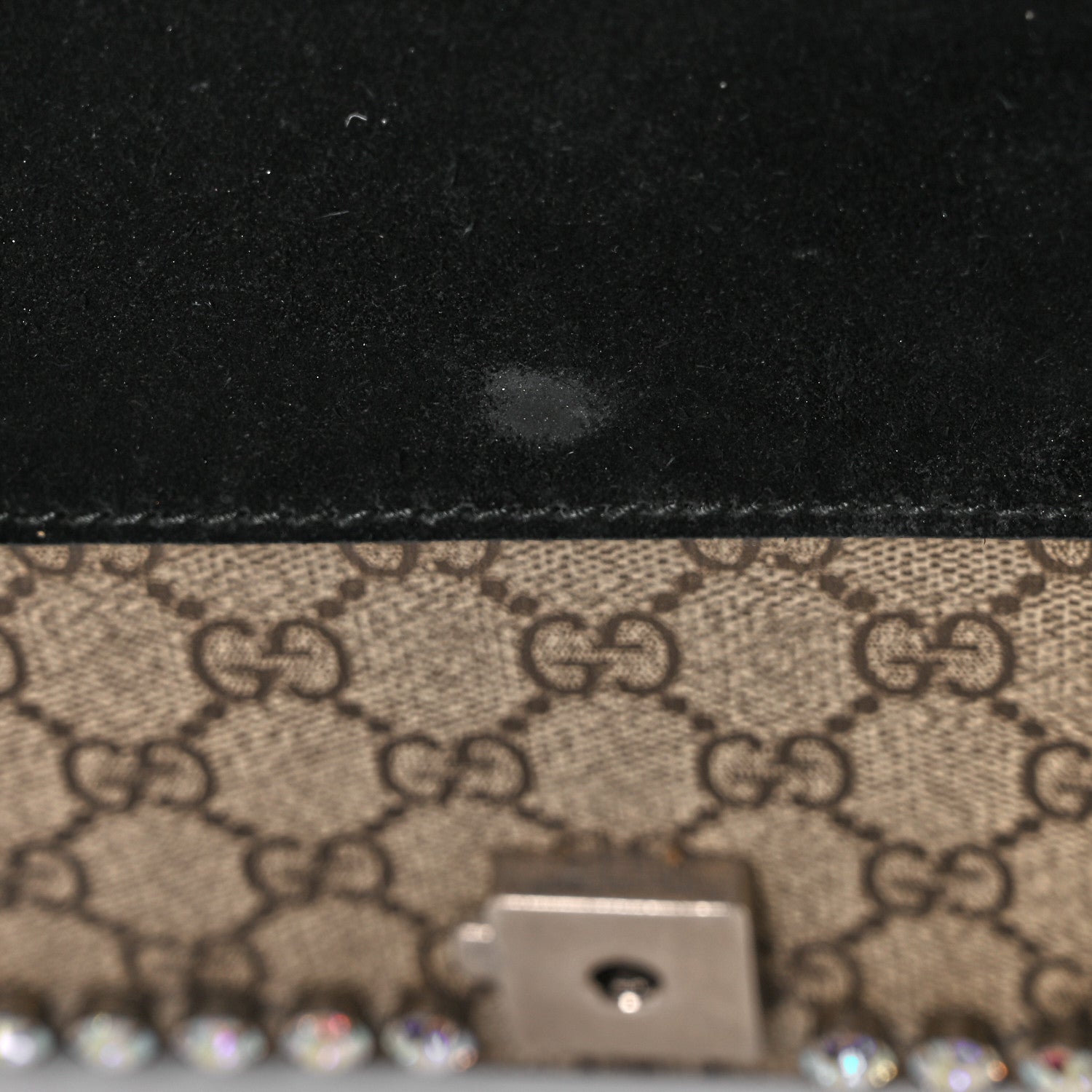 Gucci GG Supreme Monogram Crystal Small Dionysus Shoulder Bag Black 11 of 11