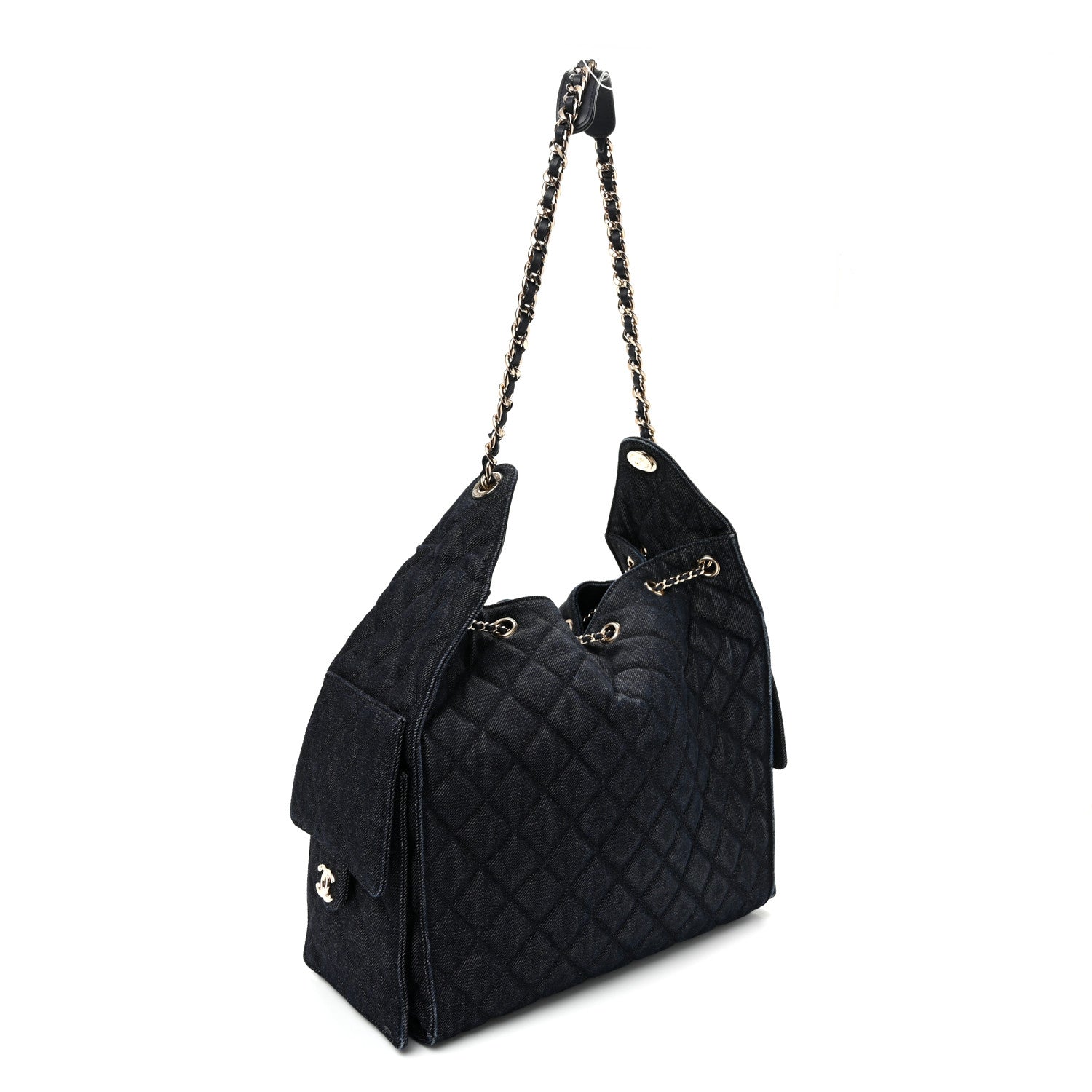 Chanel Denim Quilted Medium Chanel 25 Handbag Dark Blue 4 of 11