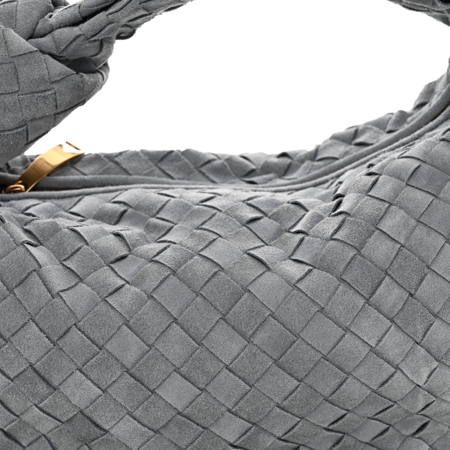 Bottega Veneta Suede Calfskin Intrecciato Teen Jodie Hobo Thunder 8 of 11