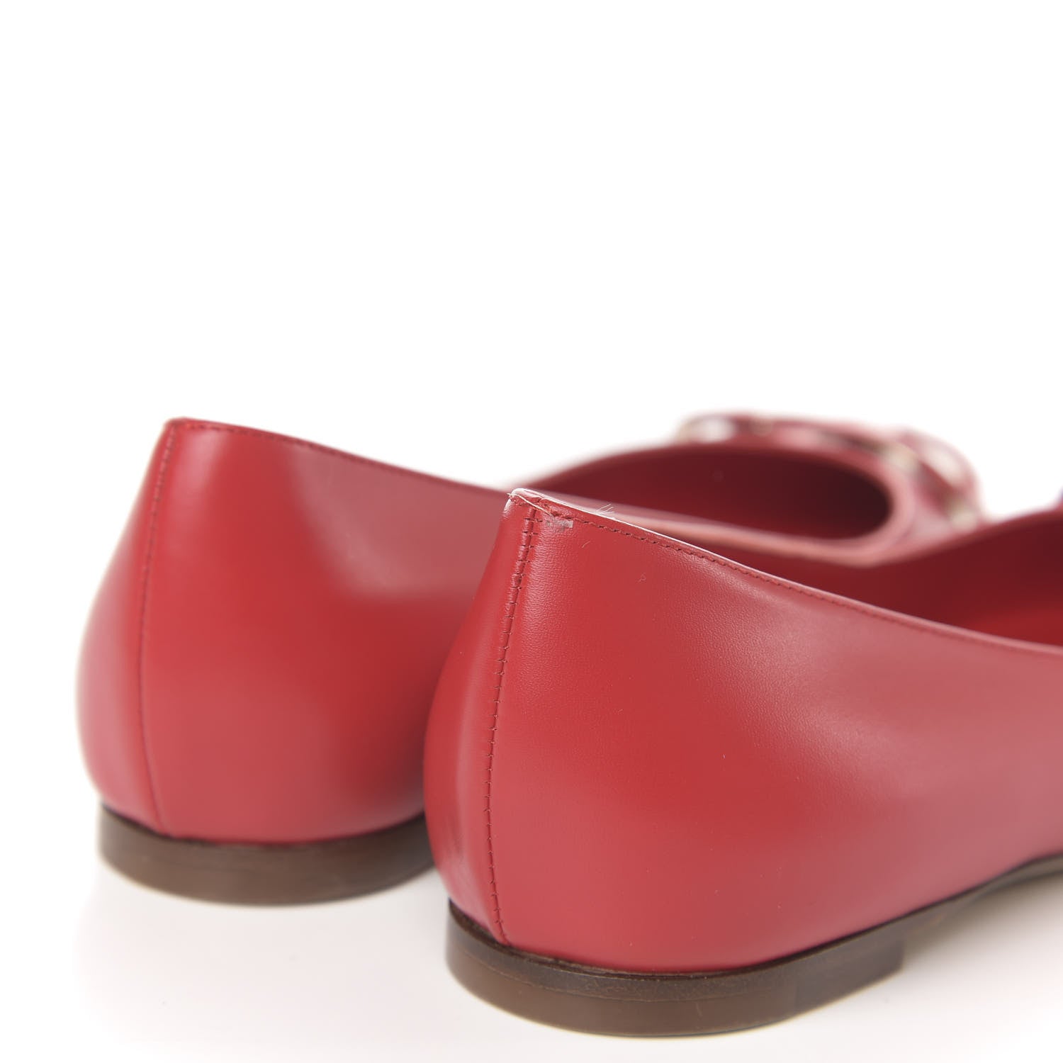 Valentino Garavani Nappa Vlogo Flats 35.5 Rouge Pur 7 of 8
