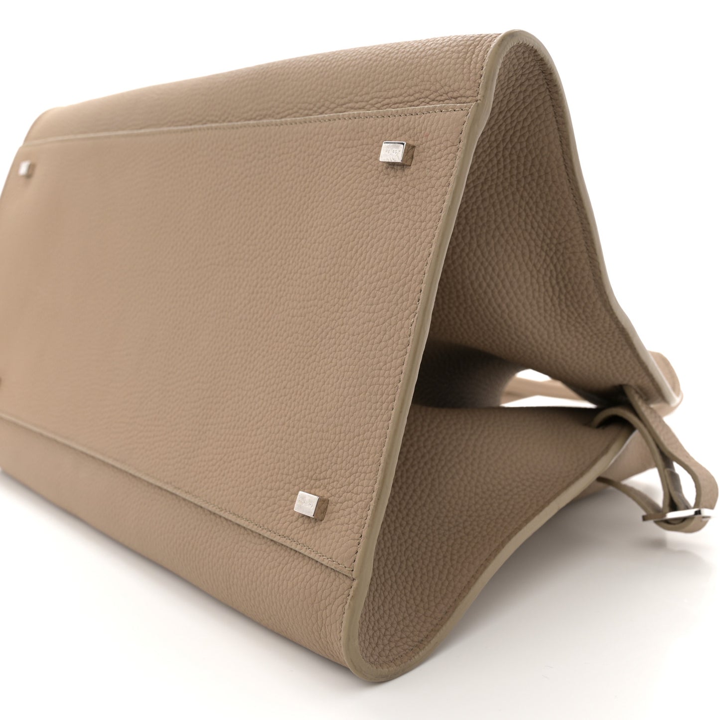 Matte Grained Calfskin Soft Margaux 15 Dark Taupe