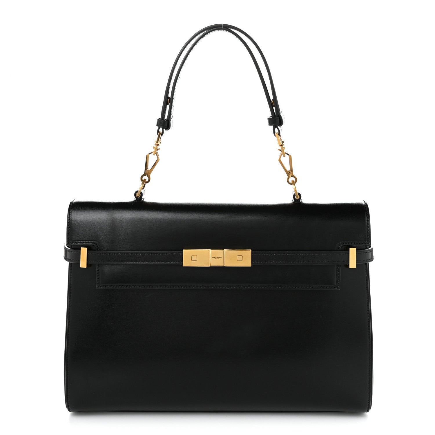 Saint Laurent Smooth Calfskin Manhattan Top Handle Black 1 of 11