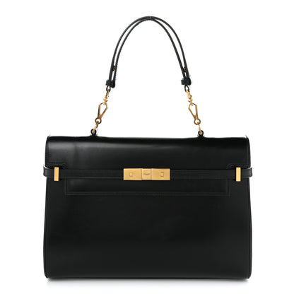 Saint Laurent Smooth Calfskin Manhattan Top Handle Black 1 of 11