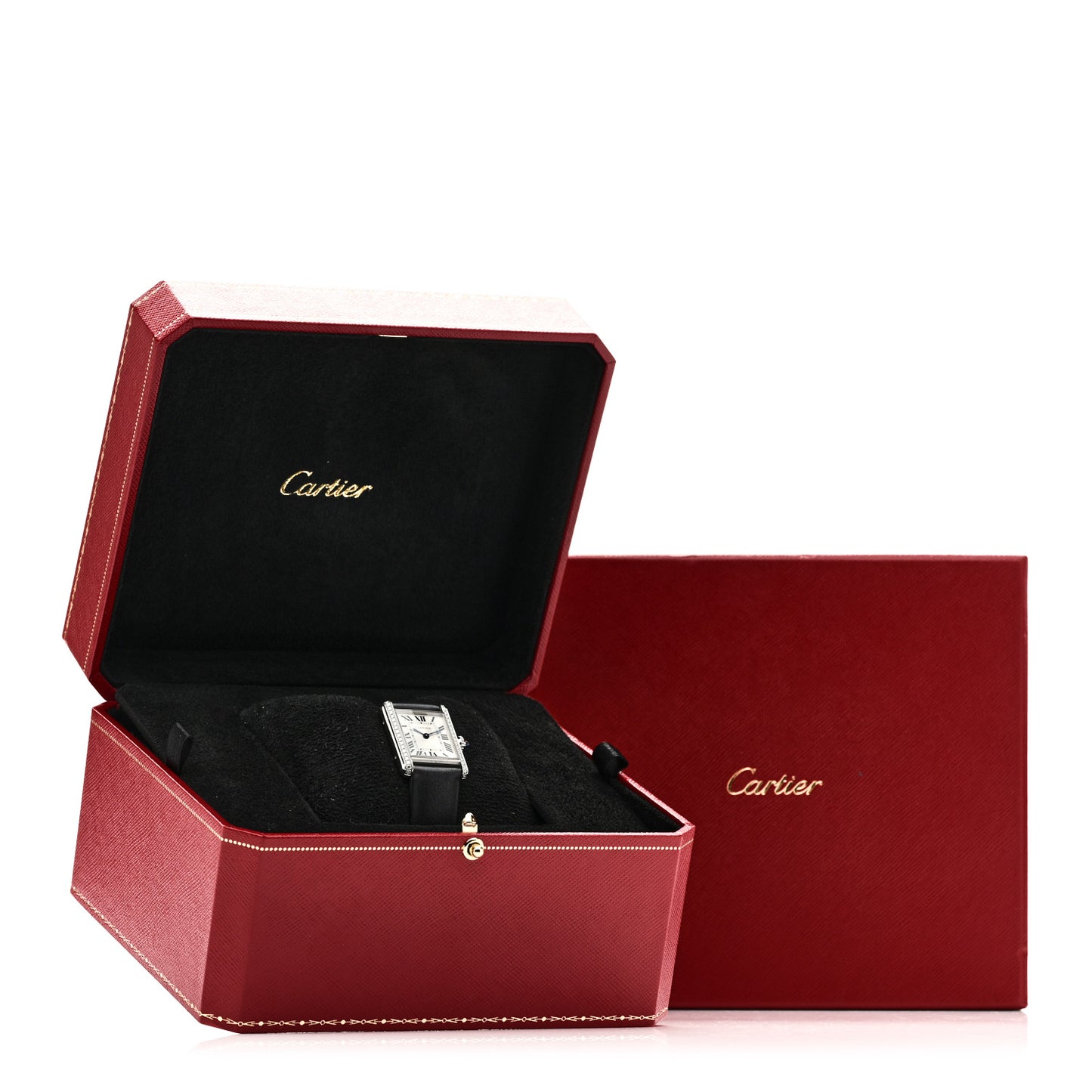 Stainless Steel Satin Diamond 22mm Must de Cartier Tank Quartz Watch