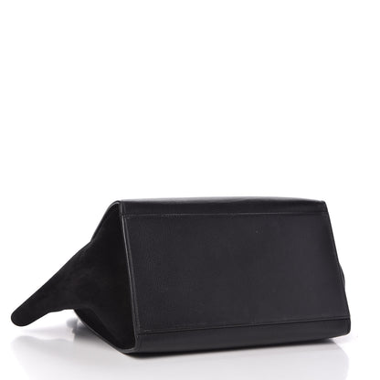 Celine Drummed Calfskin Suede Small Trapeze Black 4 of 10