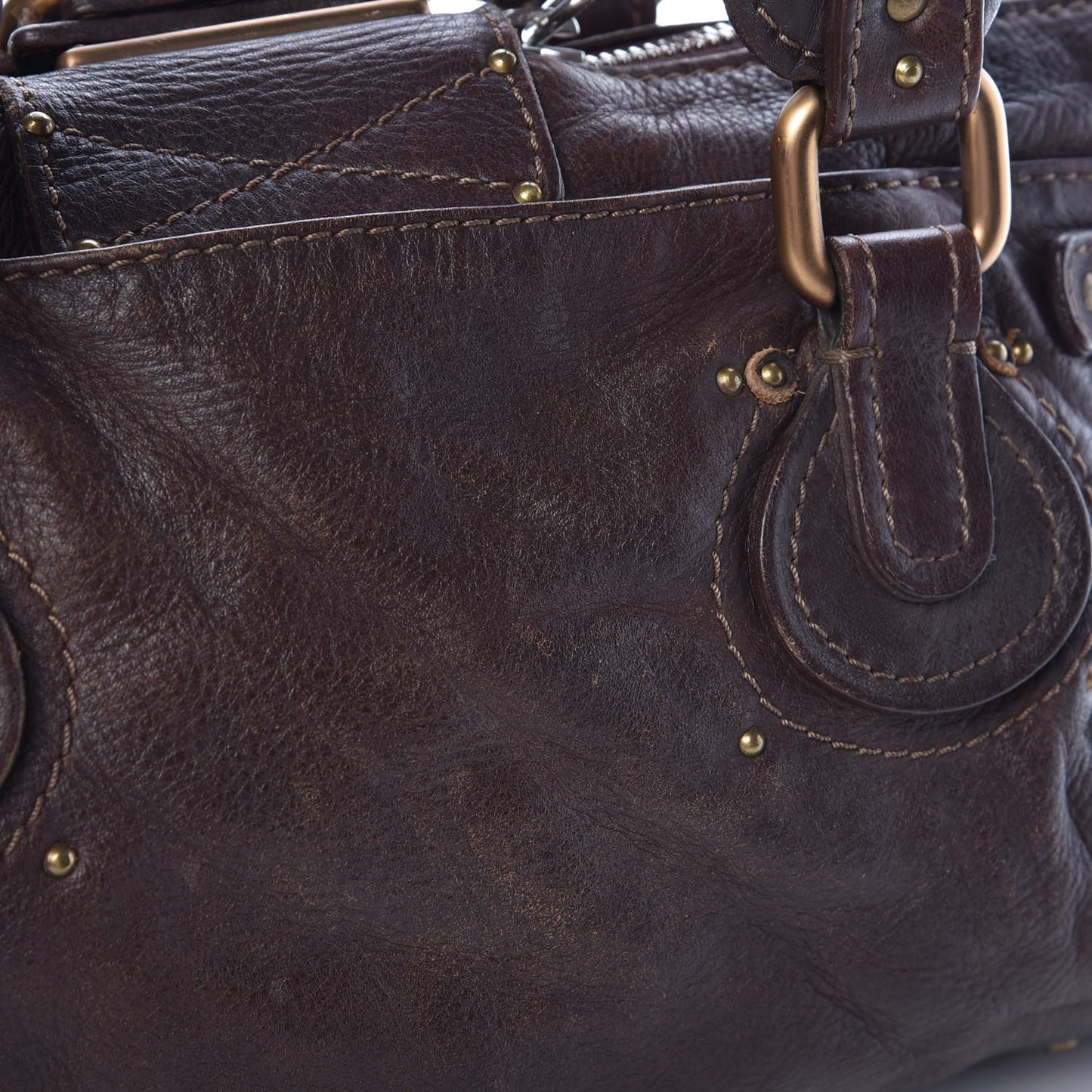 Calfskin Medium Paddington Satchel Chocolate