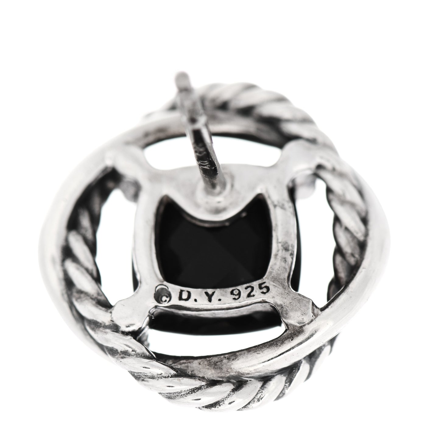 Sterling Silver Black Onyx 7mm Infinity Earrings