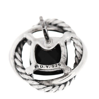 David Yurman Sterling Silver Black Onyx 7mm Infinity Earrings 4 of 4