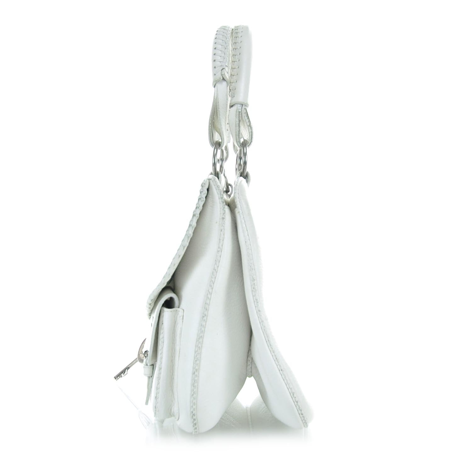 Christian Dior Leather Whipstitch Gaucho White 2 of 10