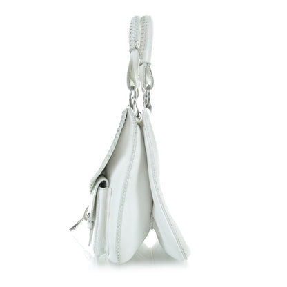 Christian Dior Leather Whipstitch Gaucho White 2 of 10
