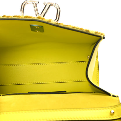 Valentino Garavani Sequin Crystal Embroidered Mini Vsling Top Handle Bag Yellow 5 of 9