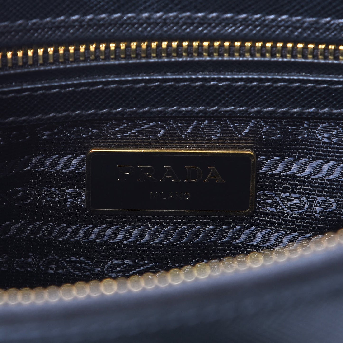 Saffiano Mini Galleria Double Zip Tote Black