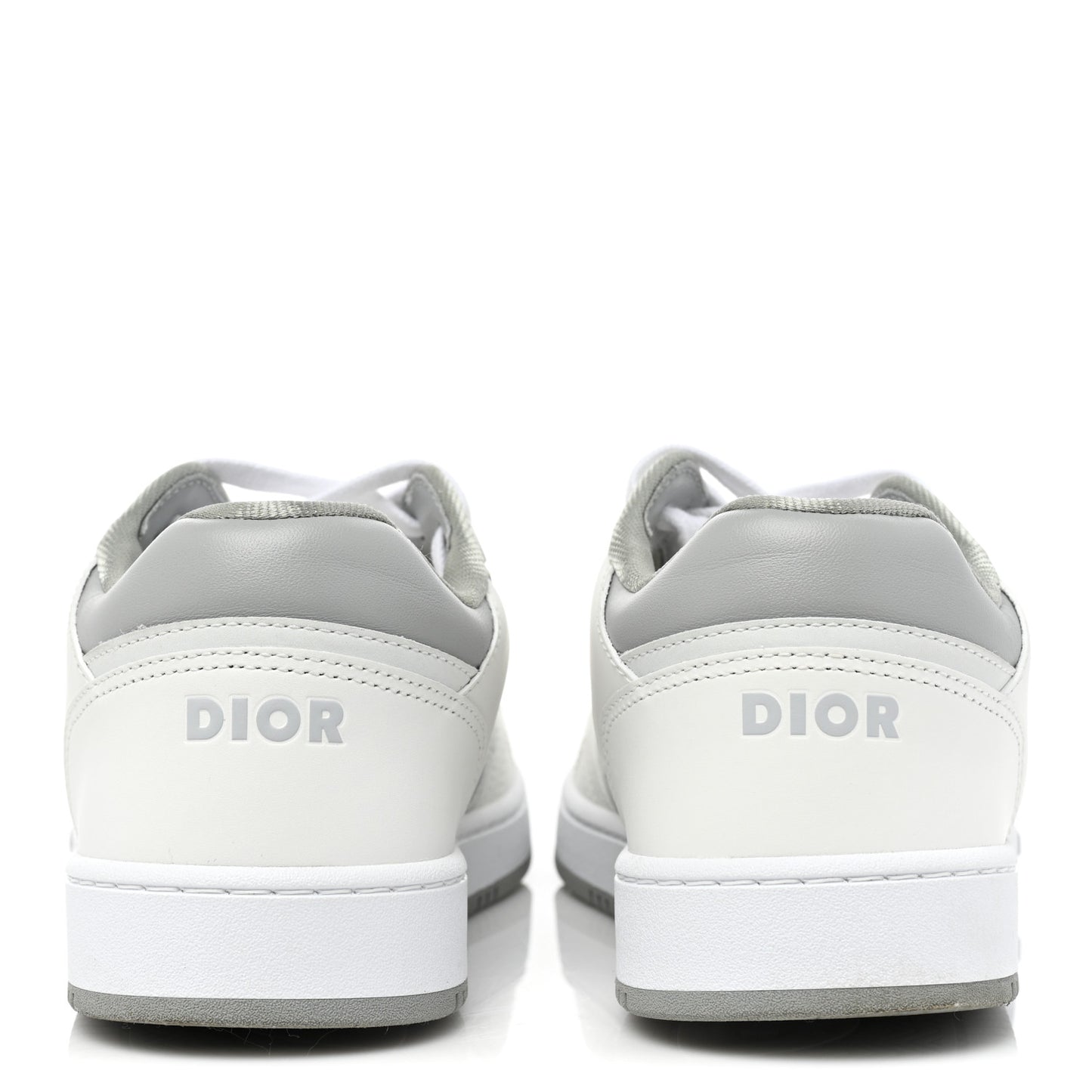 Smooth Calfskin Oblique Galaxy Perforated Mens B27 Low Top Sneakers 39 White Grey
