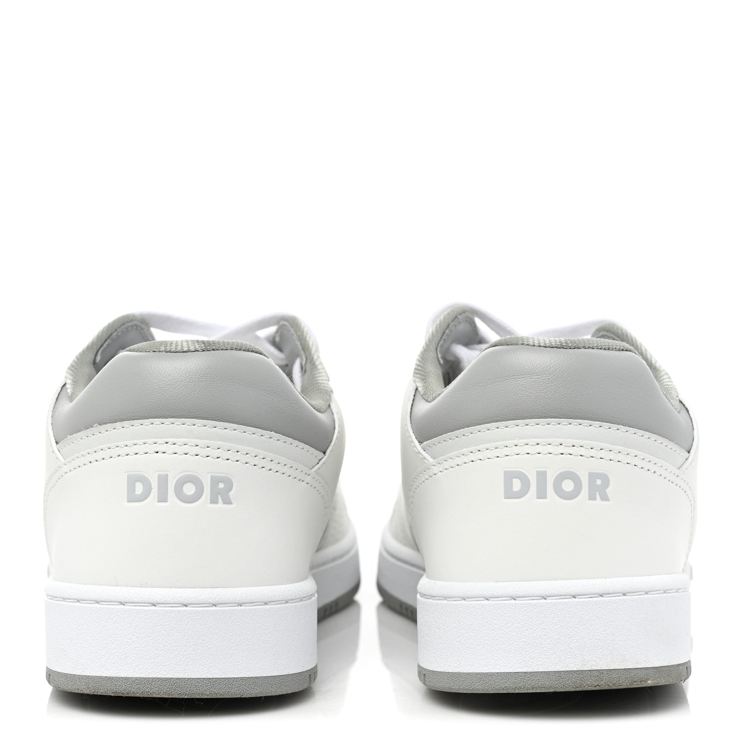 Christian Dior Smooth Calfskin Oblique Galaxy Perforated Mens B27 Low Top Sneakers 39 White Grey 4 of 13