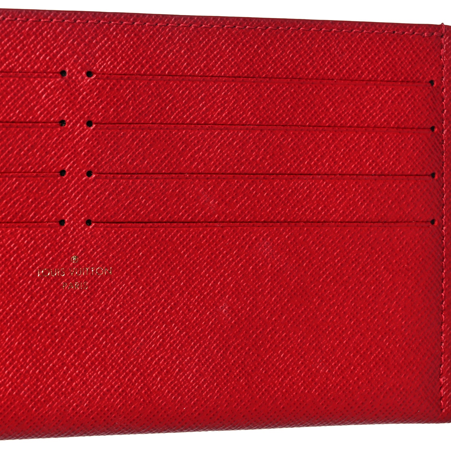 Louis Vuitton Calfskin Felicie Card Holder Insert Cherry 7 of 8