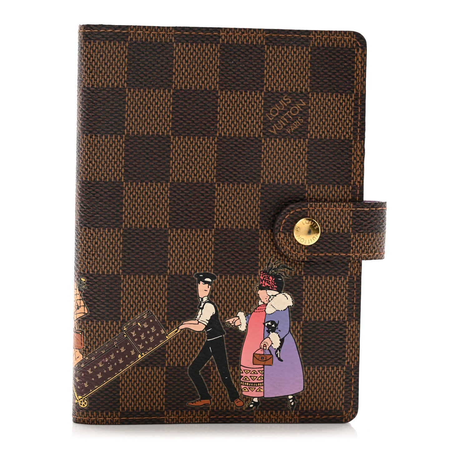 Damier Ebene Illustre Small Ring Agenda