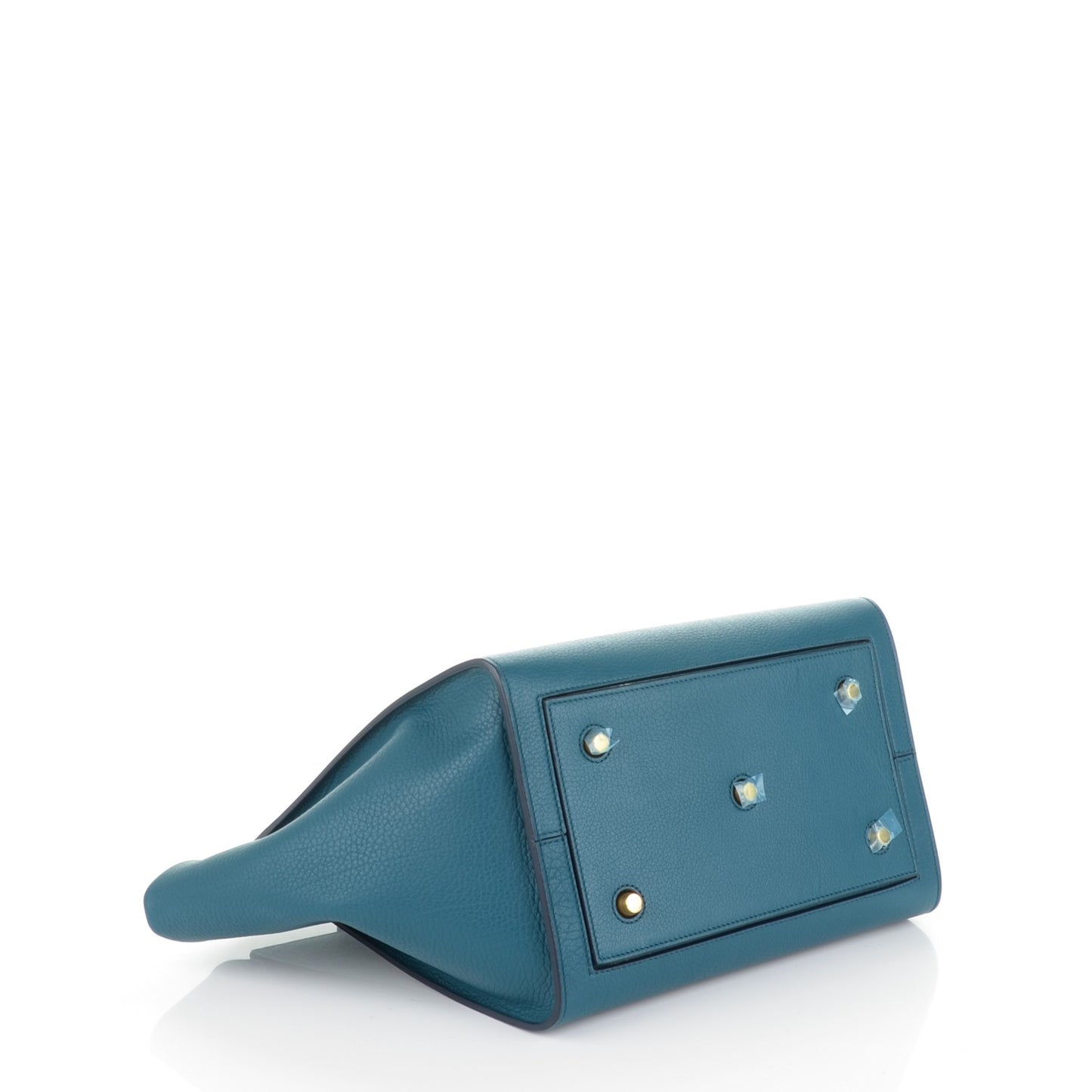 Crisped Calfskin Small Tie Knot Tote Metallic Blue