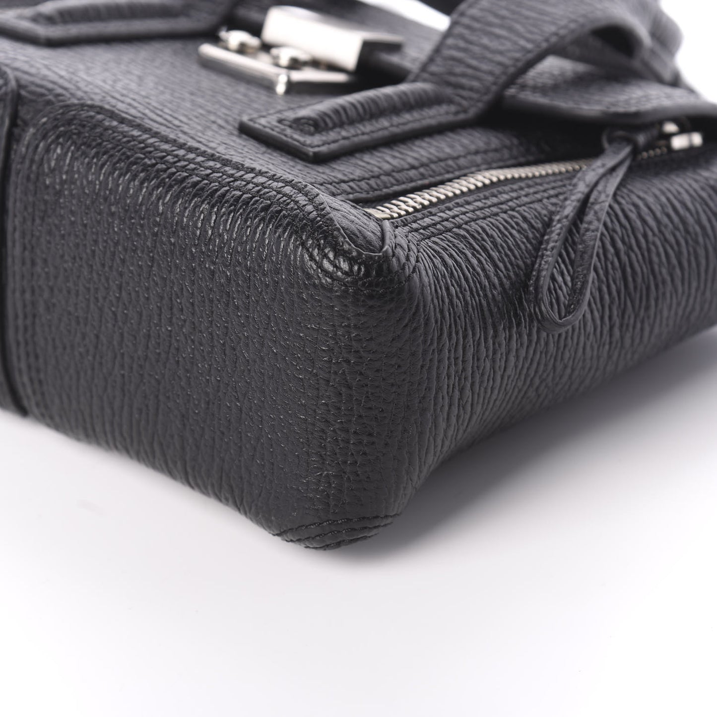 3.1 Textured Calfskin Mini Pashli Satchel Black