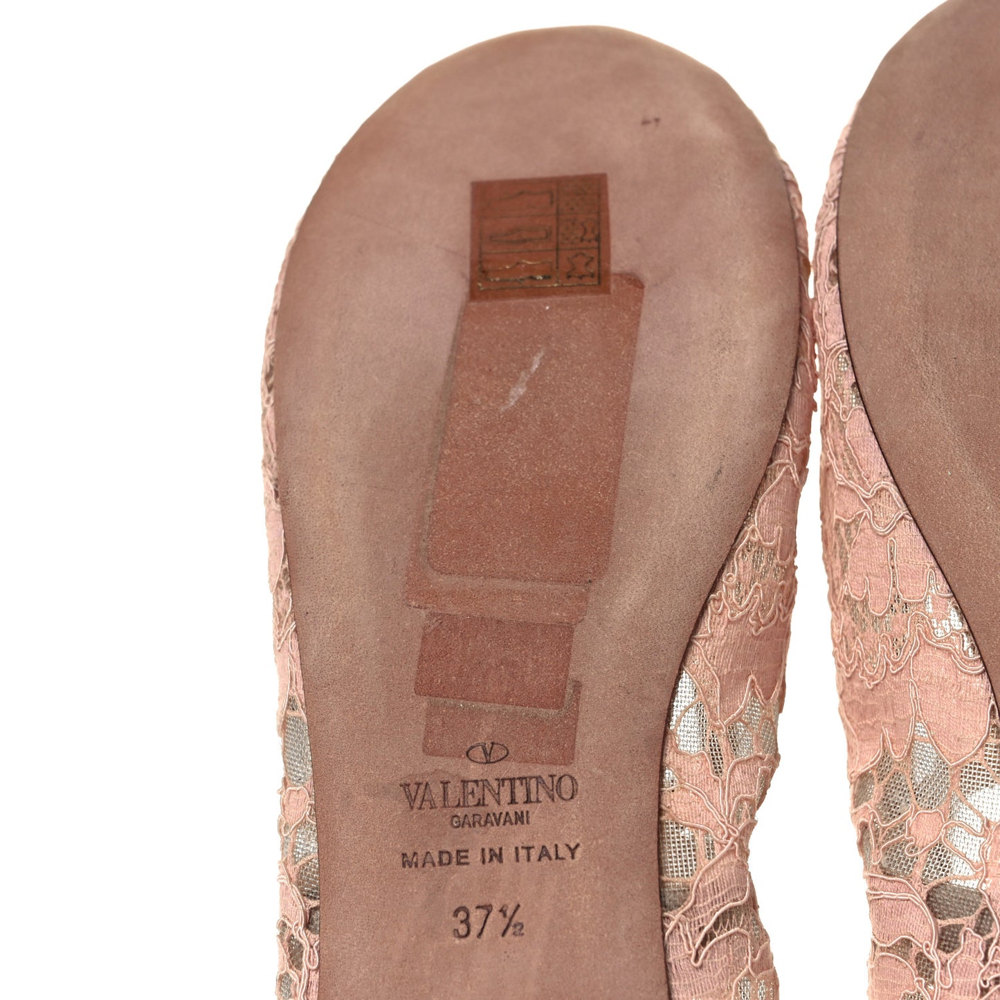 Lace Ballerina Flats 37.5 Carne