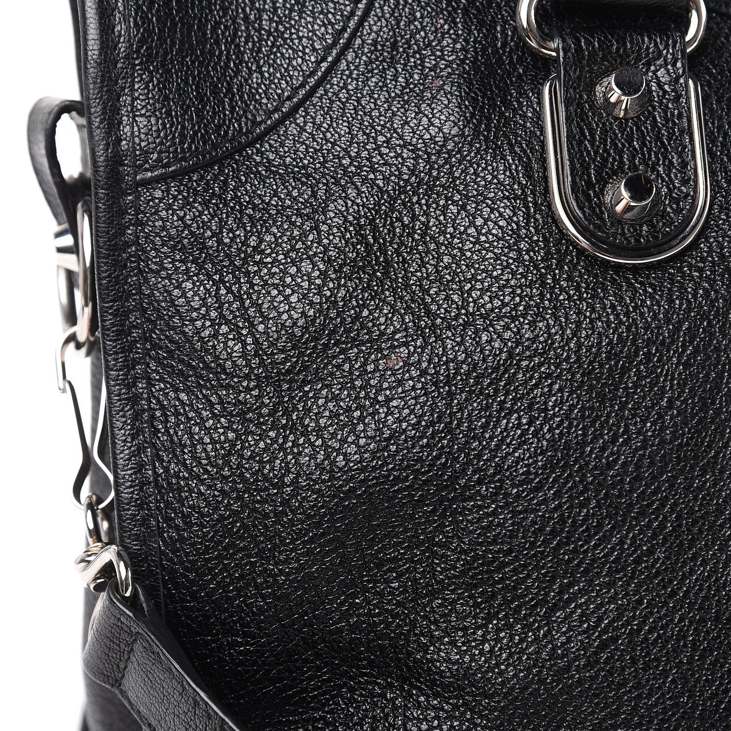 Balenciaga Chevre Silver Metallic Edge Hardware City Black 12 of 13
