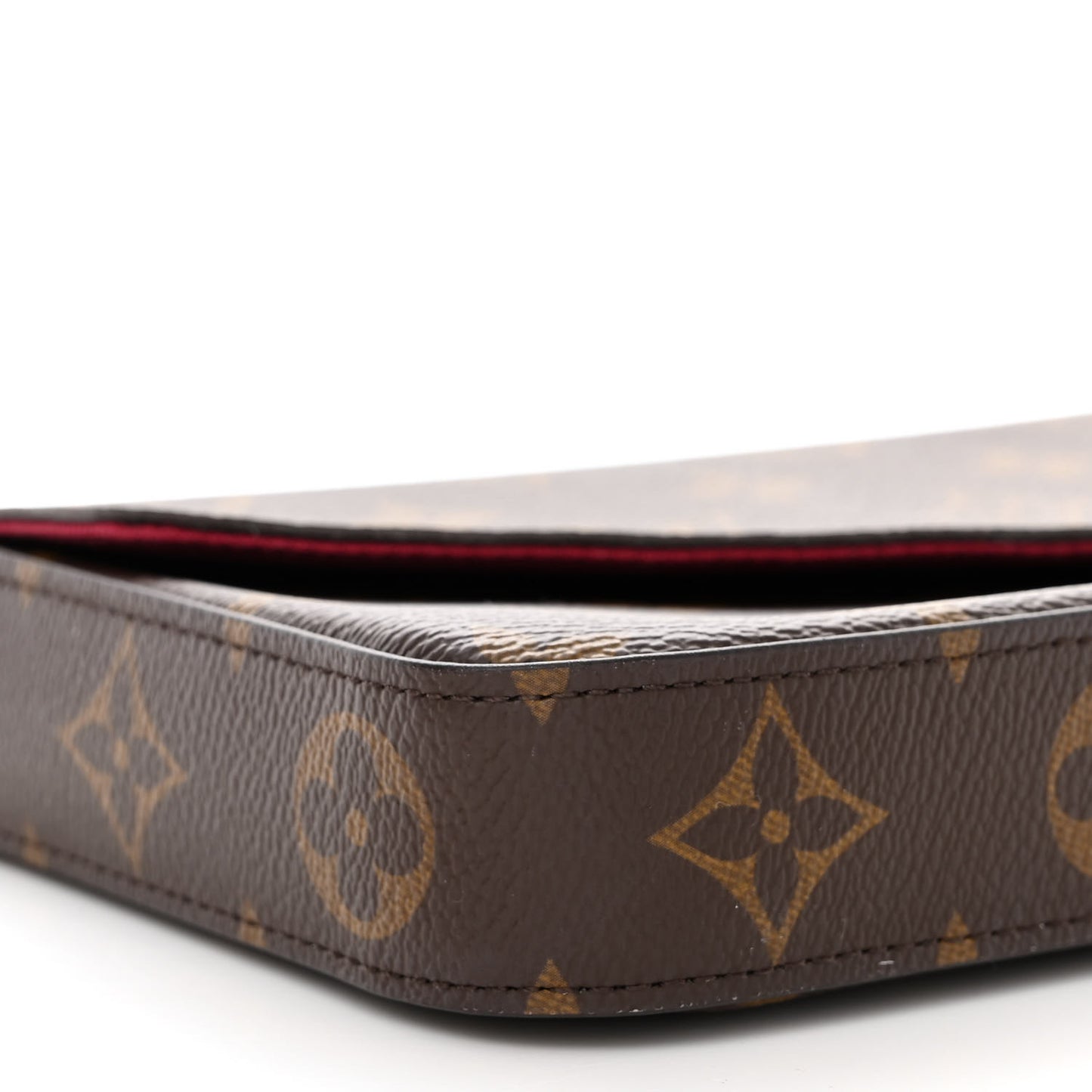 Monogram Pochette Felicie Chain Wallet Fuchsia