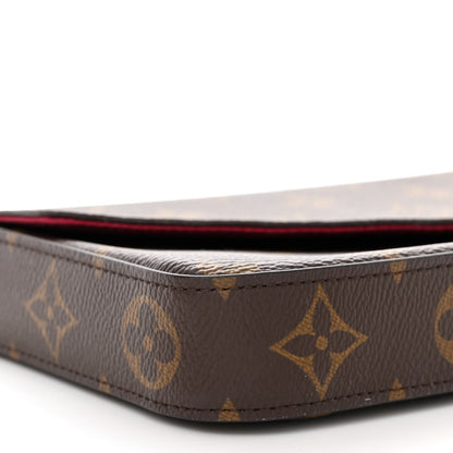 Louis Vuitton Monogram Pochette Felicie Chain Wallet Fuchsia 12 of 14