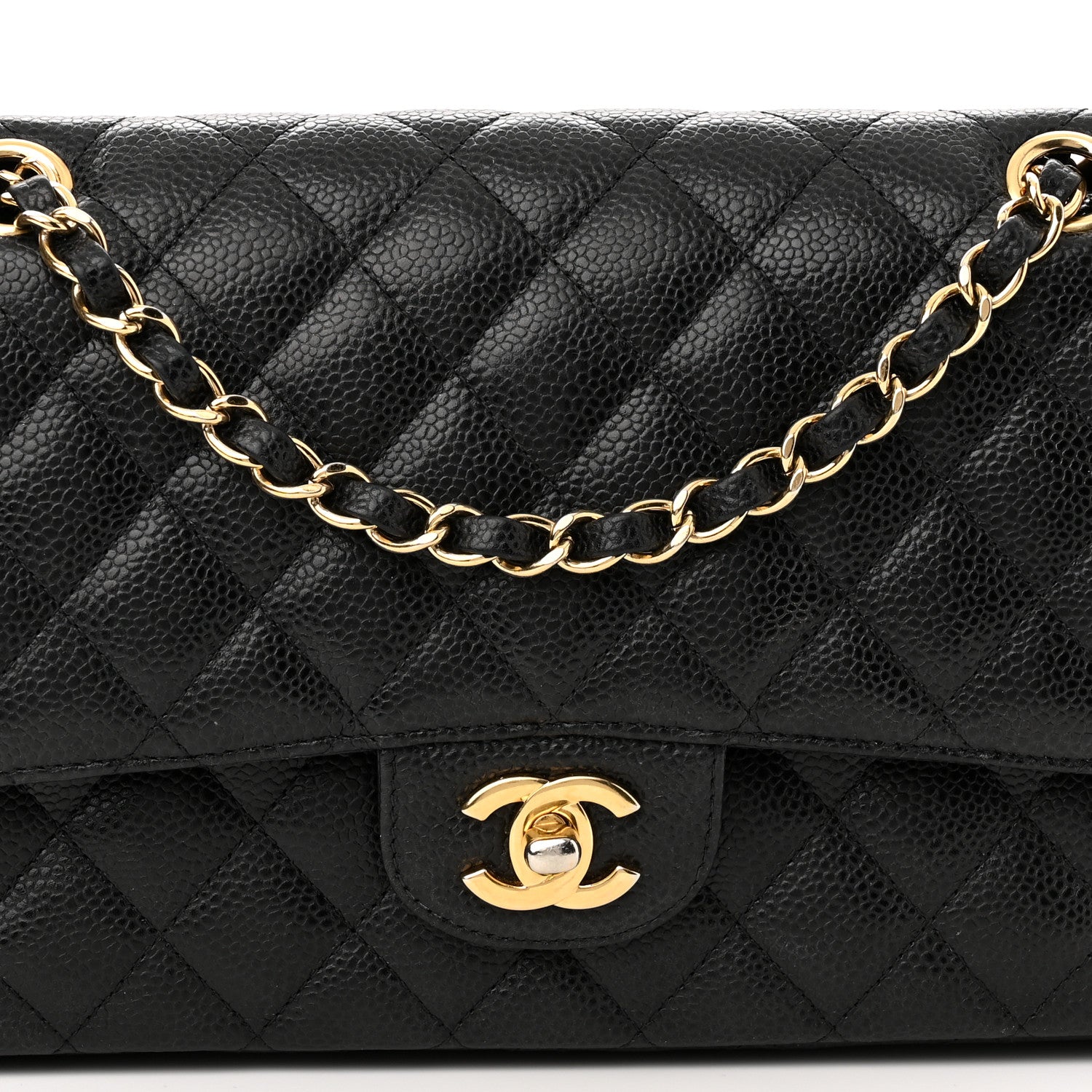 Chanel Caviar Quilted Medium Double Flap Black 8 of 12
