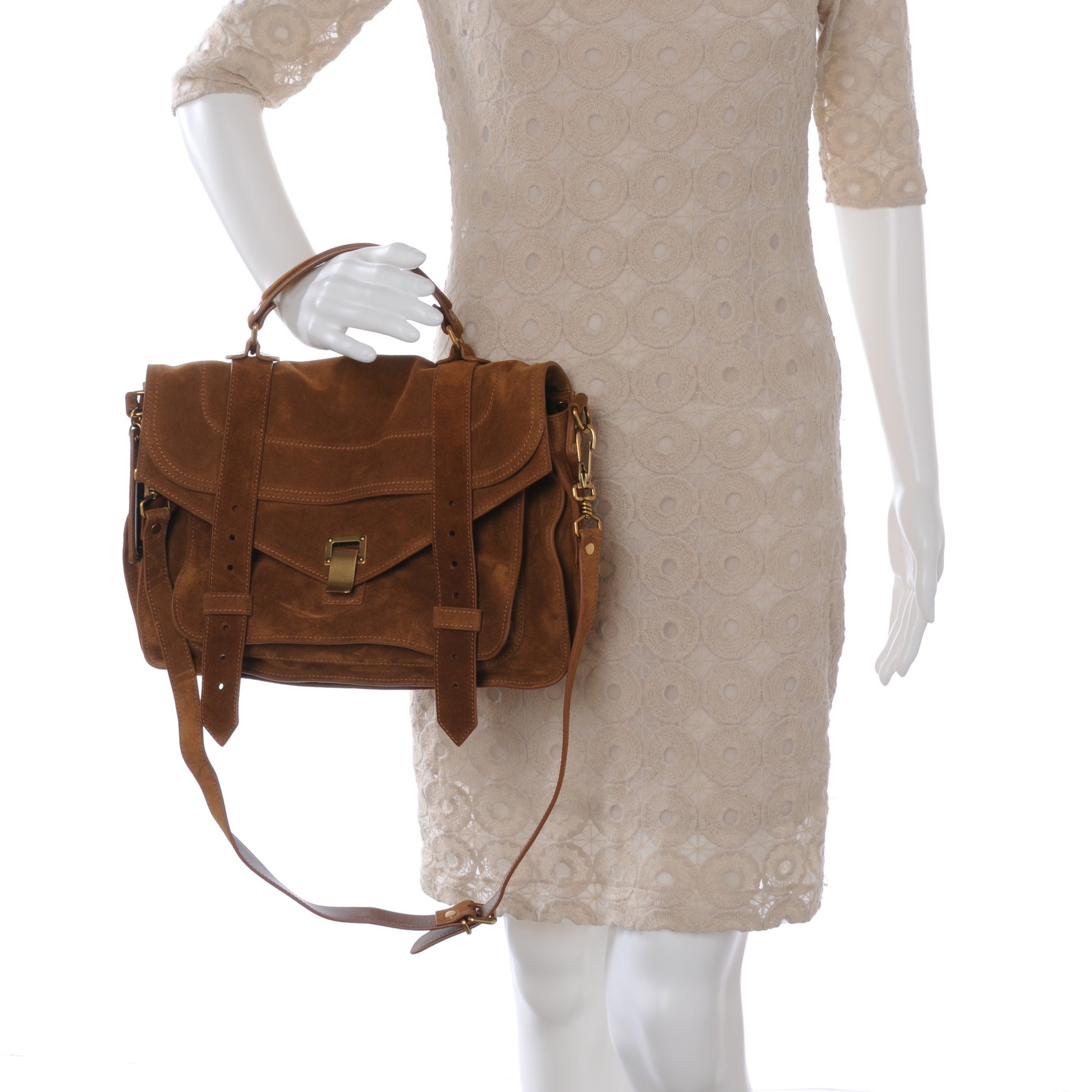 Proenza Schouler Suede PS1 Medium Satchel Tobacco 2 of 25