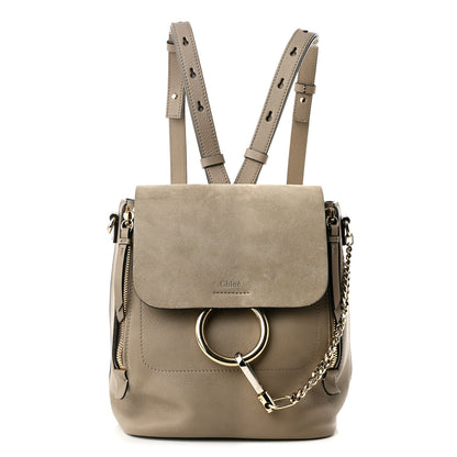 Chloe Suede Calfskin Small Faye Backpack Motty Grey 1 of 10