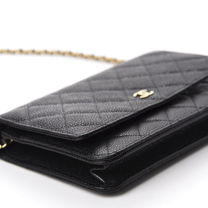 Chanel Caviar Quilted Wallet On Chain WOC Black 6 of 12