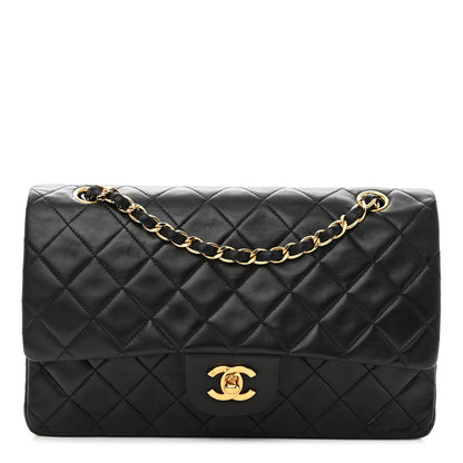Chanel Lambskin Quilted Medium Double Flap Black 1 of 9
