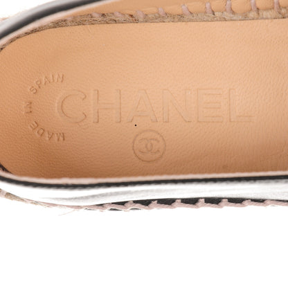 Chanel Lambskin CC Espadrilles 35 Black 7 of 7