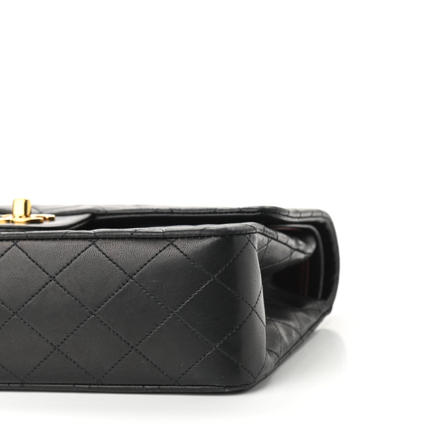 Chanel Lambskin Quilted Medium Double Flap Black 9 of 9