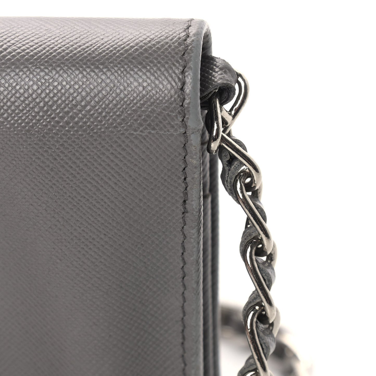 Saffiano Metal Oro Chain Wallet Marmo