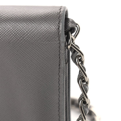 Prada Saffiano Metal Oro Chain Wallet Marmo 12 of 13