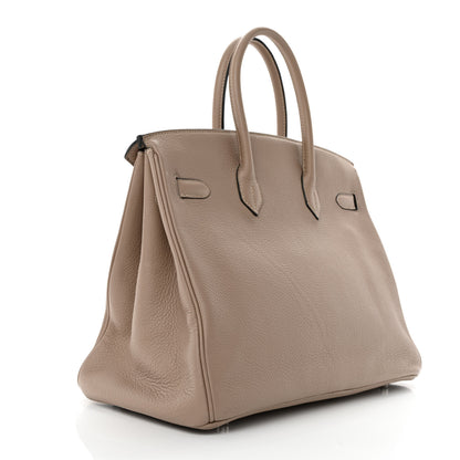 Hermes Taurillon Clemence BIRKIN 35 Gris Tourterelle 2 of 10