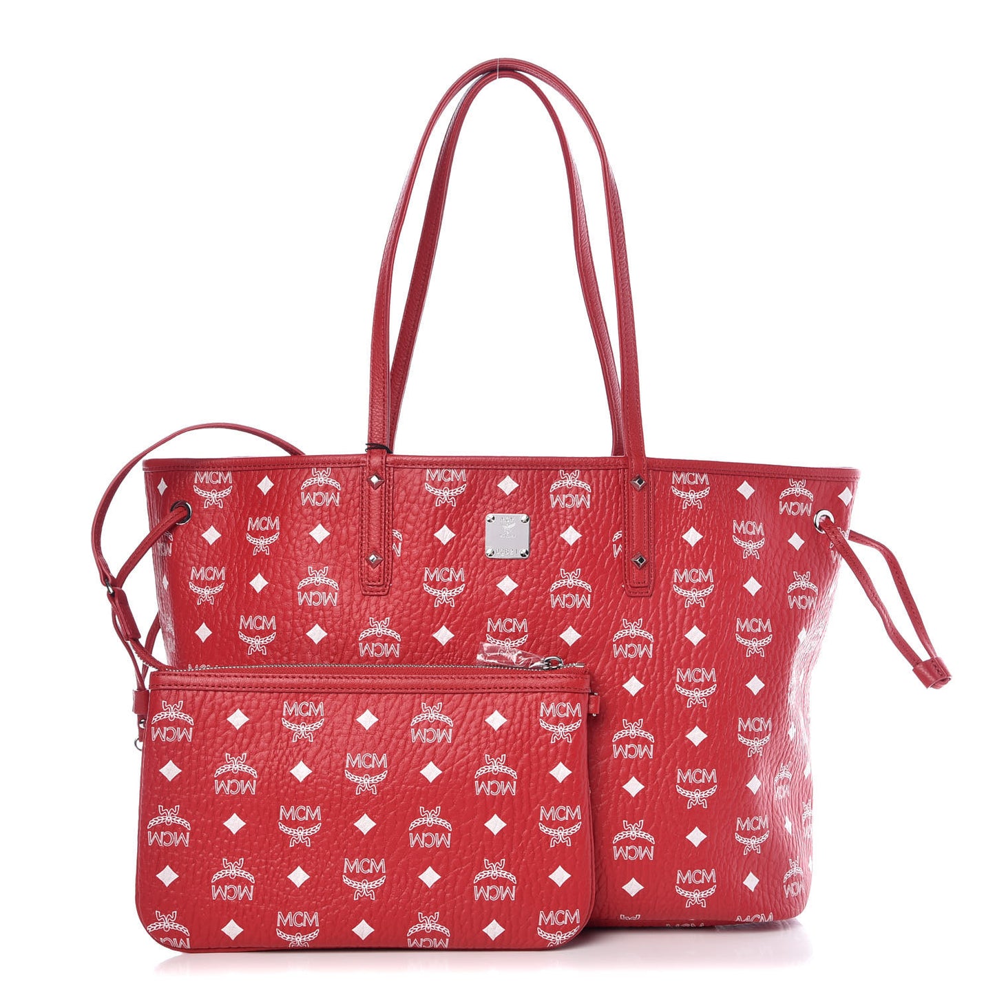 Visetos Medium Liz Reversible Shopper Tote Ruby Red