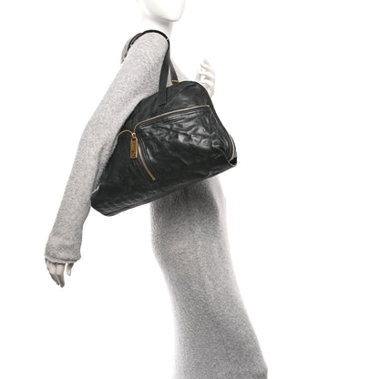 Fendi Sheepskin Zipper Satchel Black 2 of 14